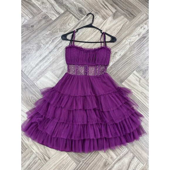 City Triangles Strapless Prom Formal Dress Junior's Woman's Size 3/4 Purple - Picture 1 of 8